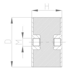 JNDE型<a href='http://www.sdlytvu.cn' target='_blank'><u>橡膠減震器</u></a>結(jié)構(gòu)